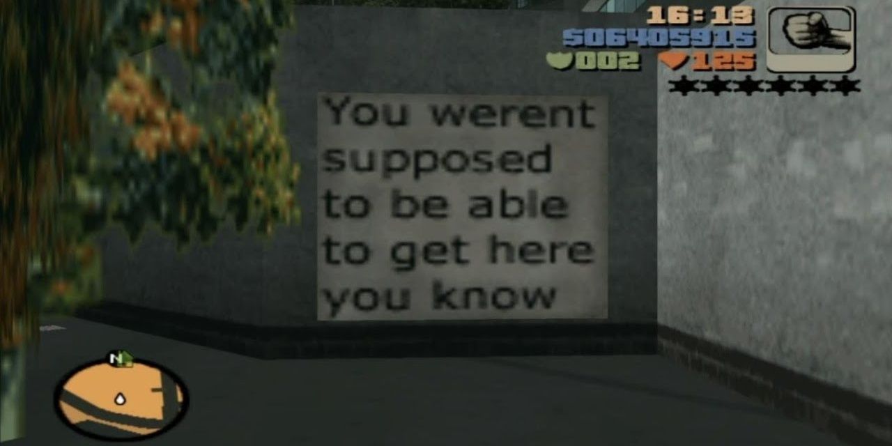 The hidden parking lot sign in GTA 3