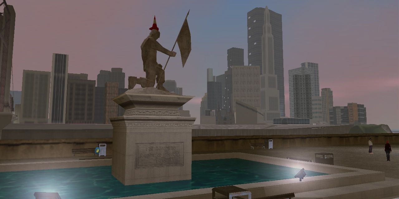 The memorial outside Francis International Airport in GTA 3