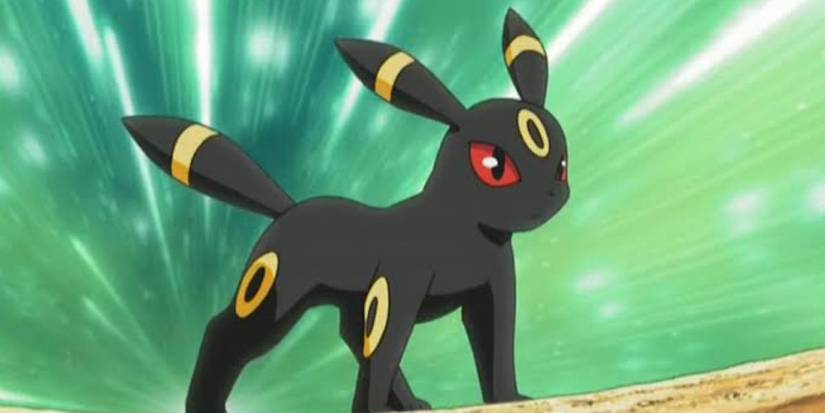 Pokemon Umbreon Standing against green background