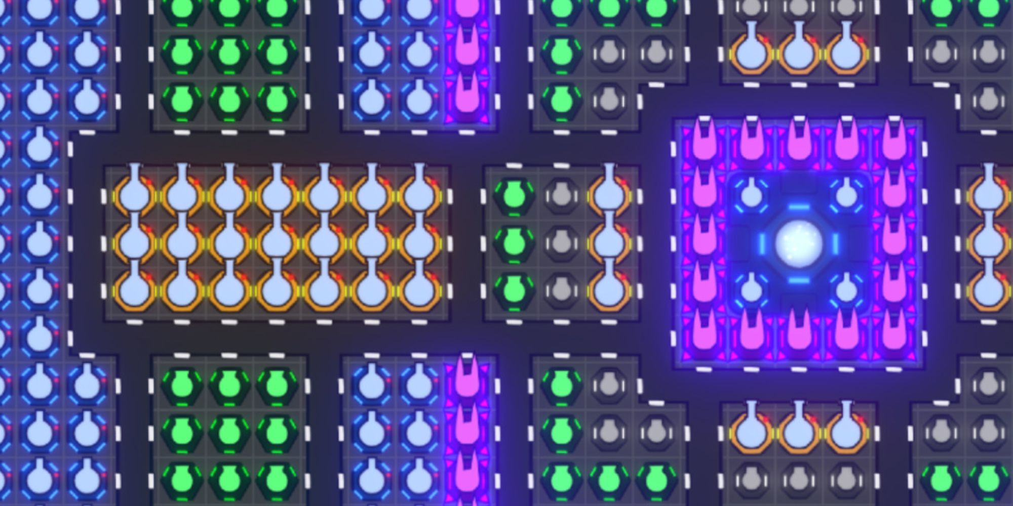 Vectorio vibrant screen of lights in grid
