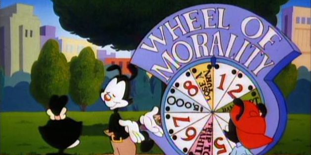 animaniacs wheel of morality