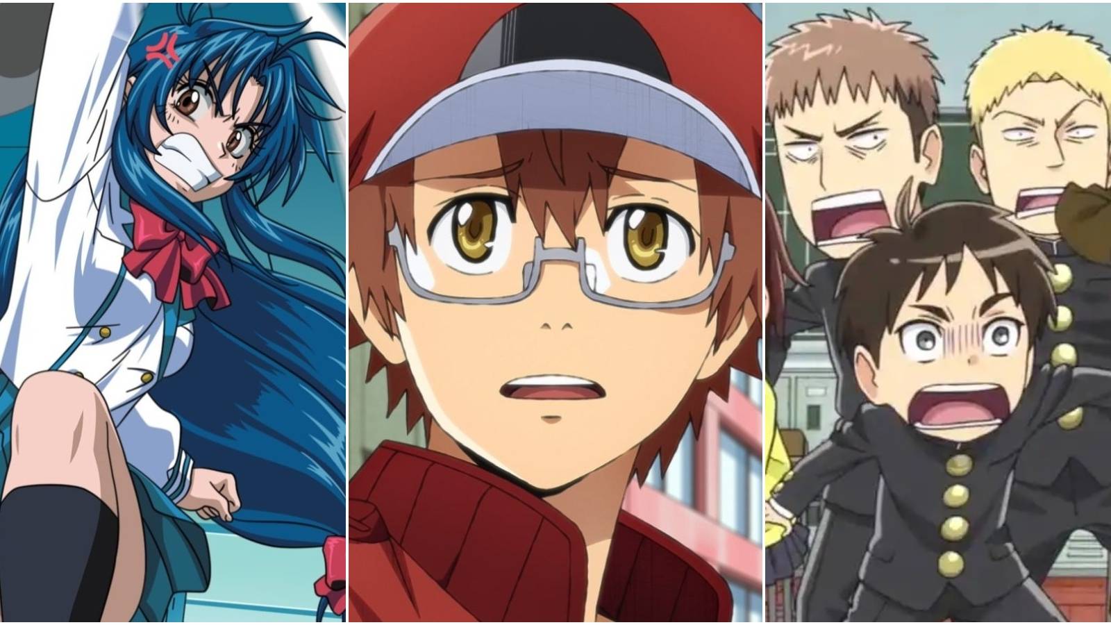 Full Metal Panic Fumoffu Cells at Work Code Black Attack on Titan Junior High