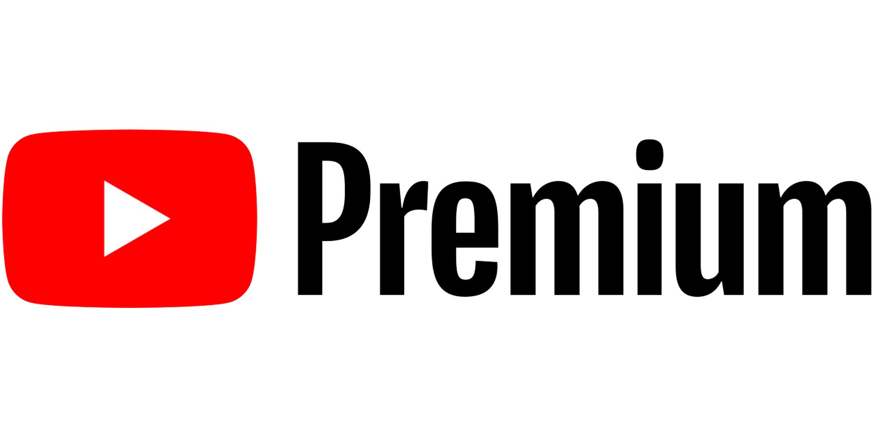 YouTube Premium logo on white
