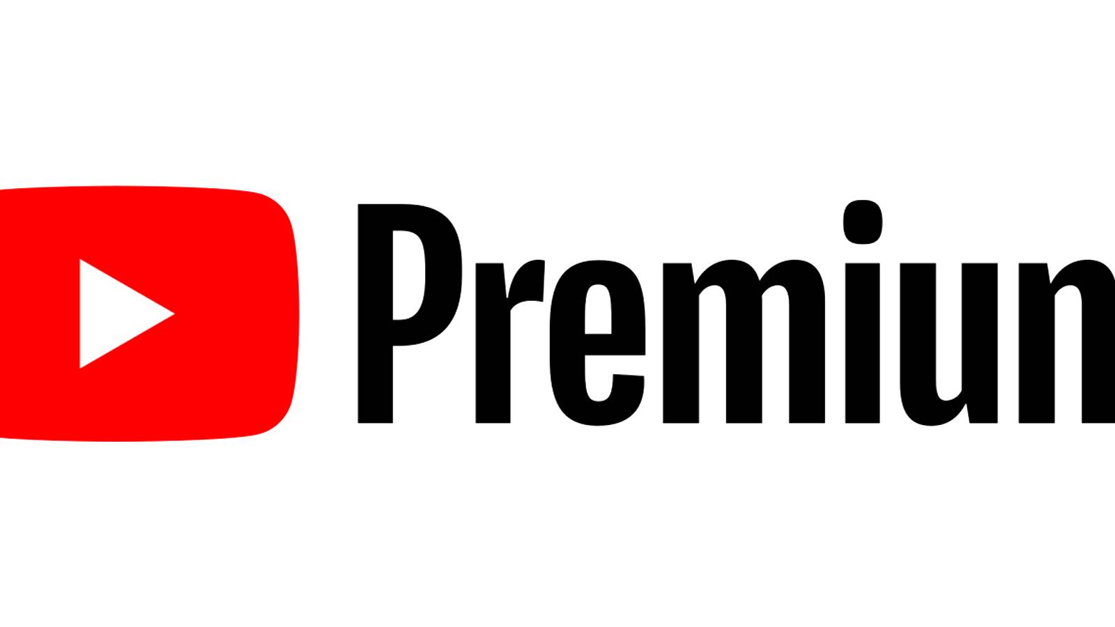 YouTube Premium logo on white