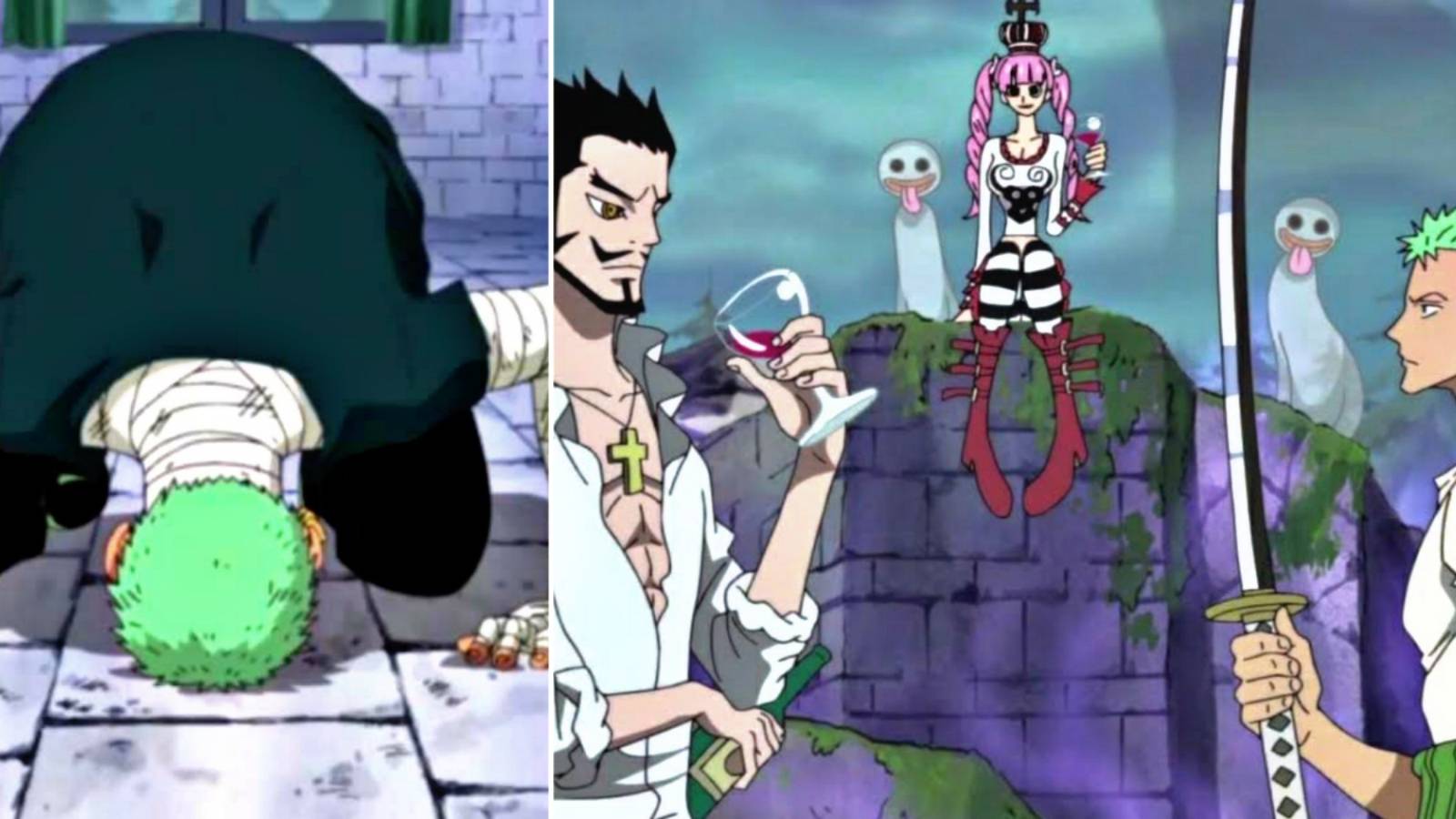 Zoro Trains With Mihawk Timeskip