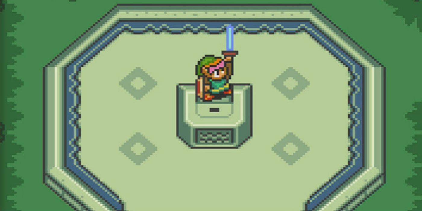 a link to the past zelda link raising sword
