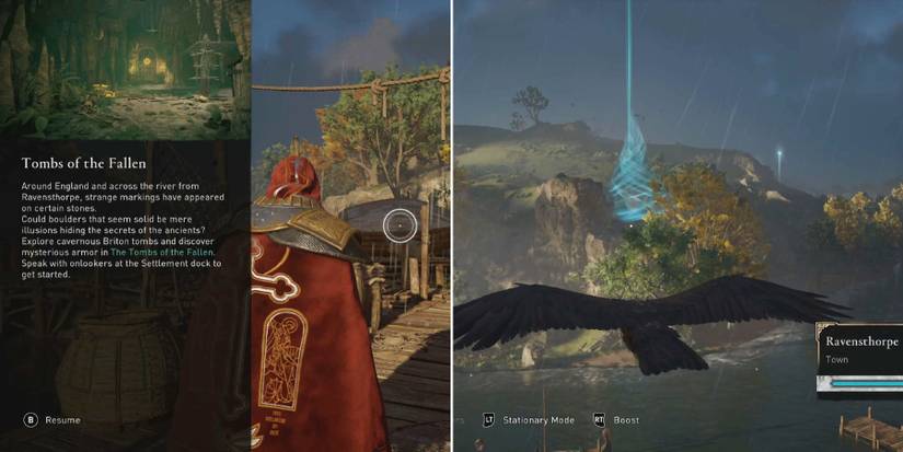 ac valhalla tombs of the fallen start