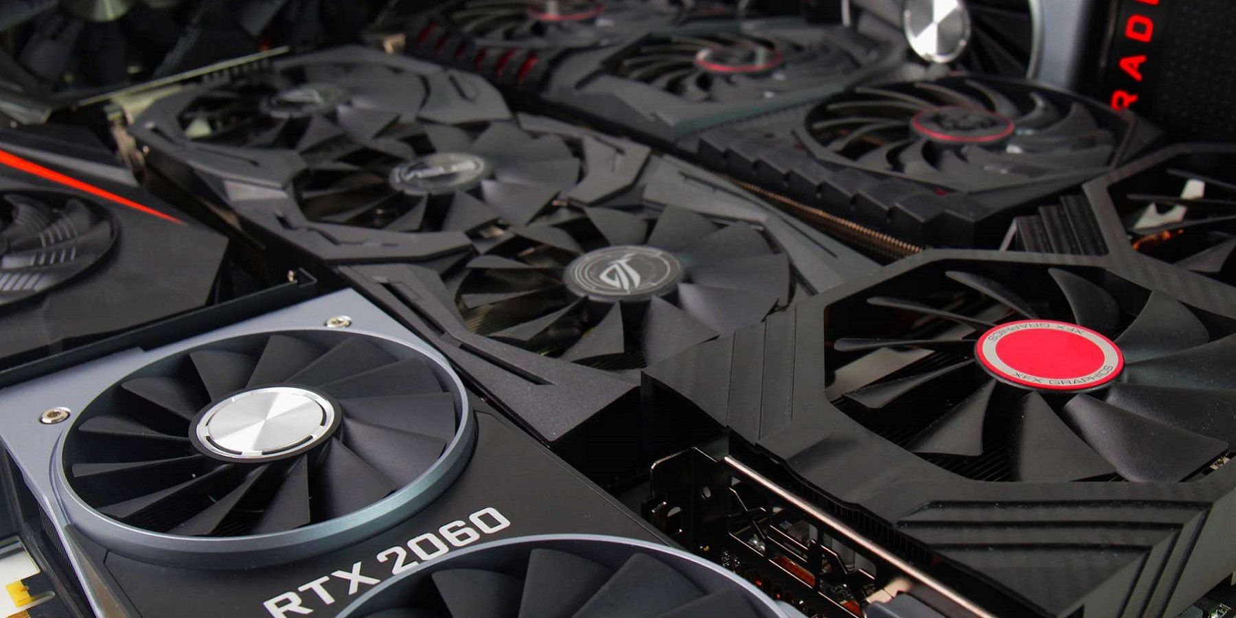 A series of AMD and Nvidia graphics cards, including an RTX 2060.