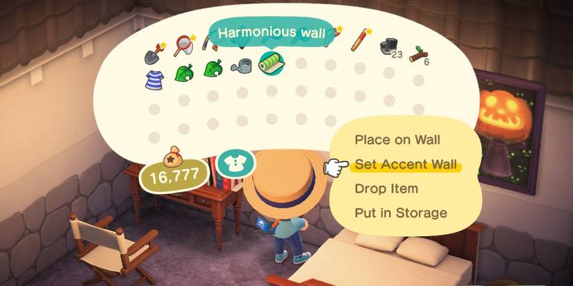 animal crossing new horizons setting accent wall