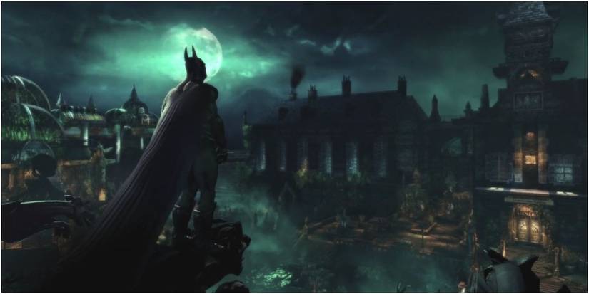Batman overlooking the Asylum