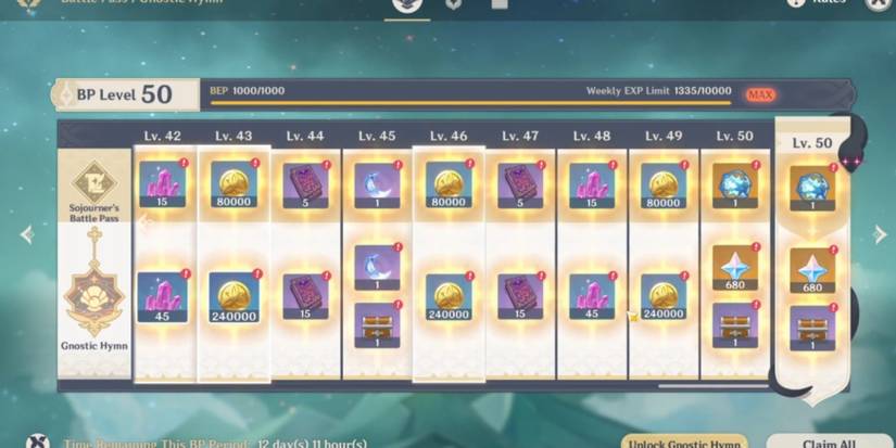 battle pass rewards in Genshin Impact