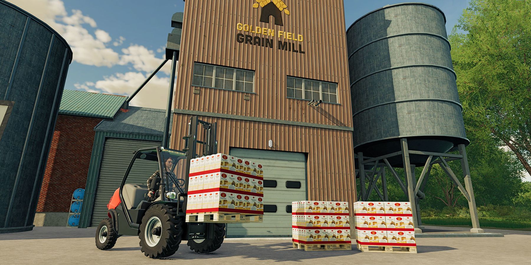 farming simulator 22 golden field grain mill