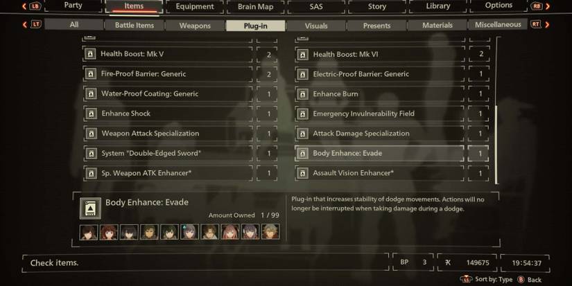 body enhance evade scarlet nexus