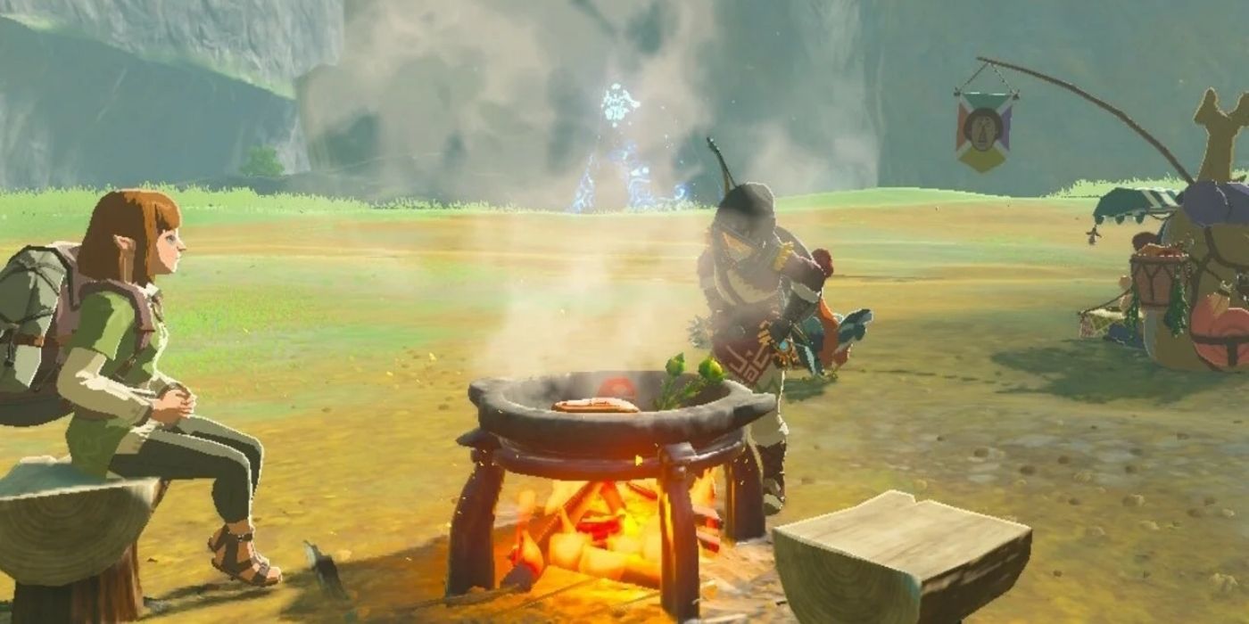 breath of the wild link cooking