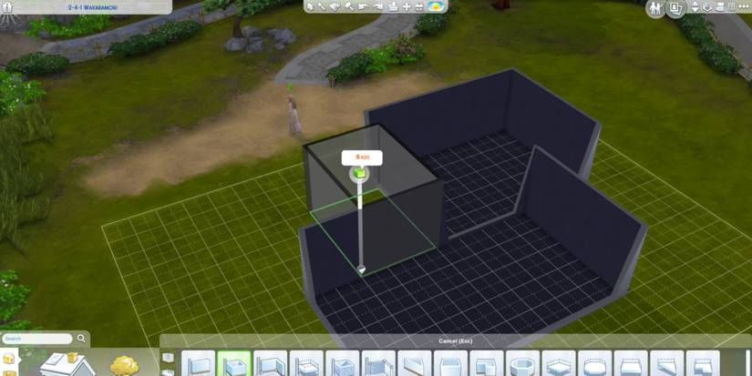 Building a house using the room tool