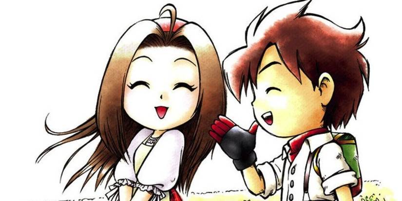 Farmer with Cecilia. 