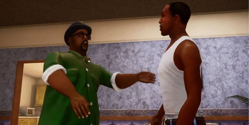 cj and big smoke in san andreas
