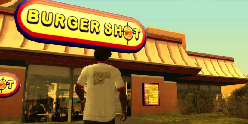 cj in burger shot san andreas photo