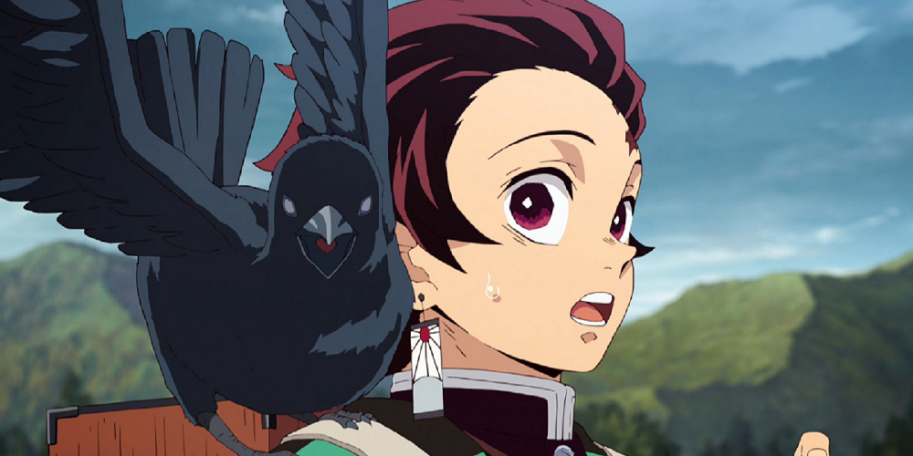 Demon Slayer Tanjiro and his crow