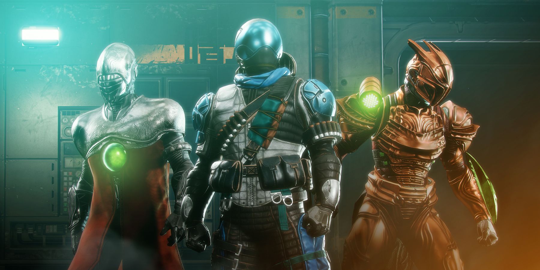 Guardians wearing new gear from the Bungie 30 Anniversary Pack in Destiny 2.
