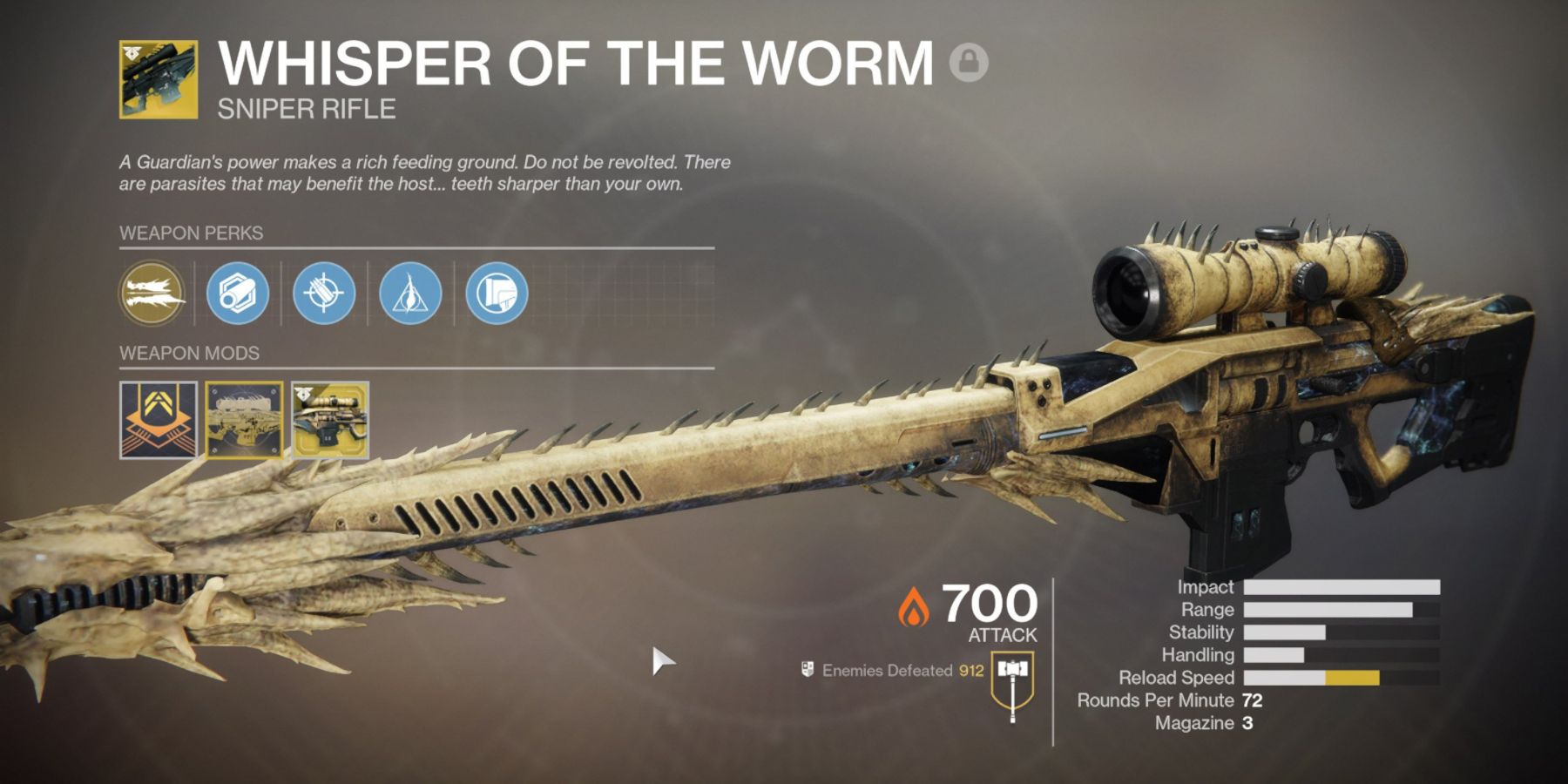 destiny 2 whisper of the worm gun and ornament