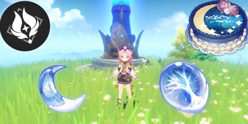 diona surrounded by resin, condensed resin, birthday cake, and battle pass