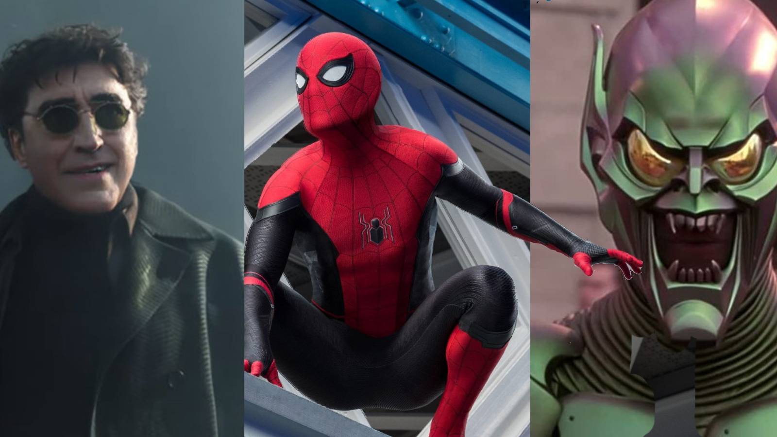 Doc Ock, Spider-Man, and Green Goblin