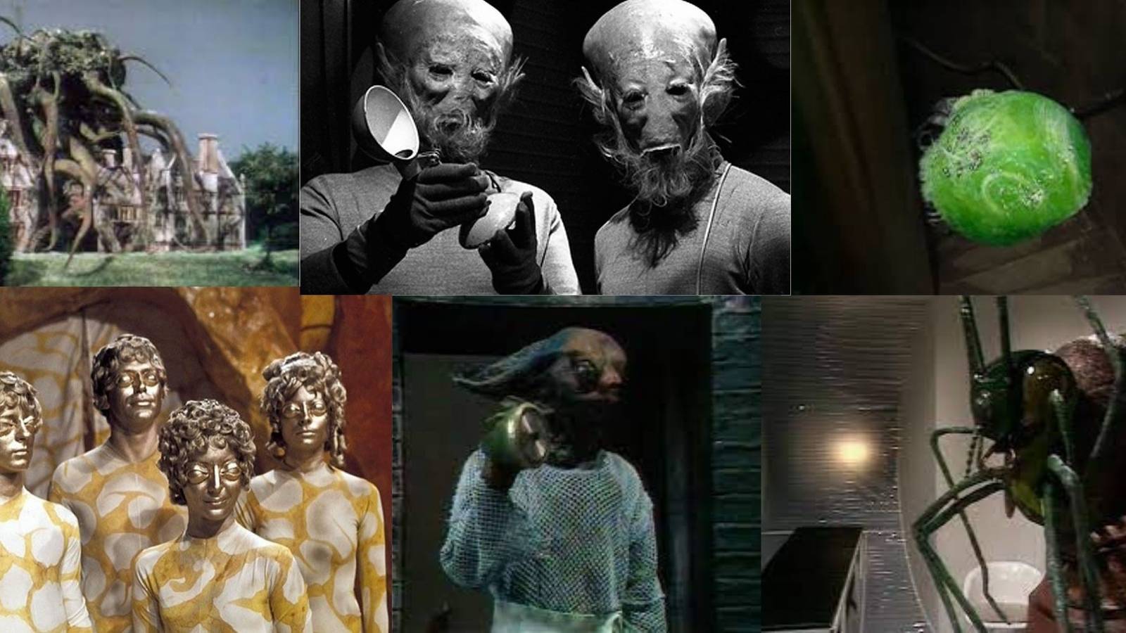 Clockwise from top left: Kryonids, Sensonites, Rutans, Wiirn, Sea Devils, Axons