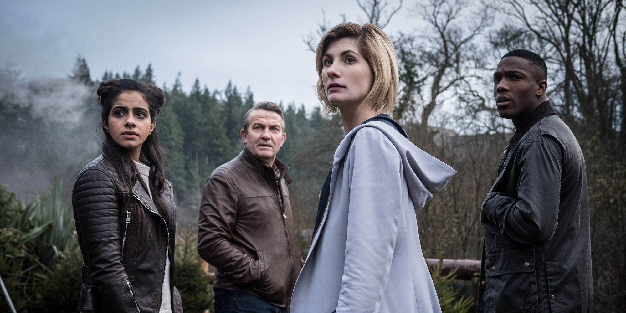 Official image of the Doctor Who Series 11 main characters.
