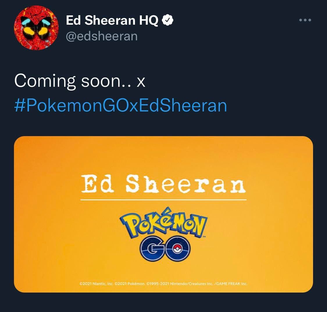 Эд Ширан Pokemon Go