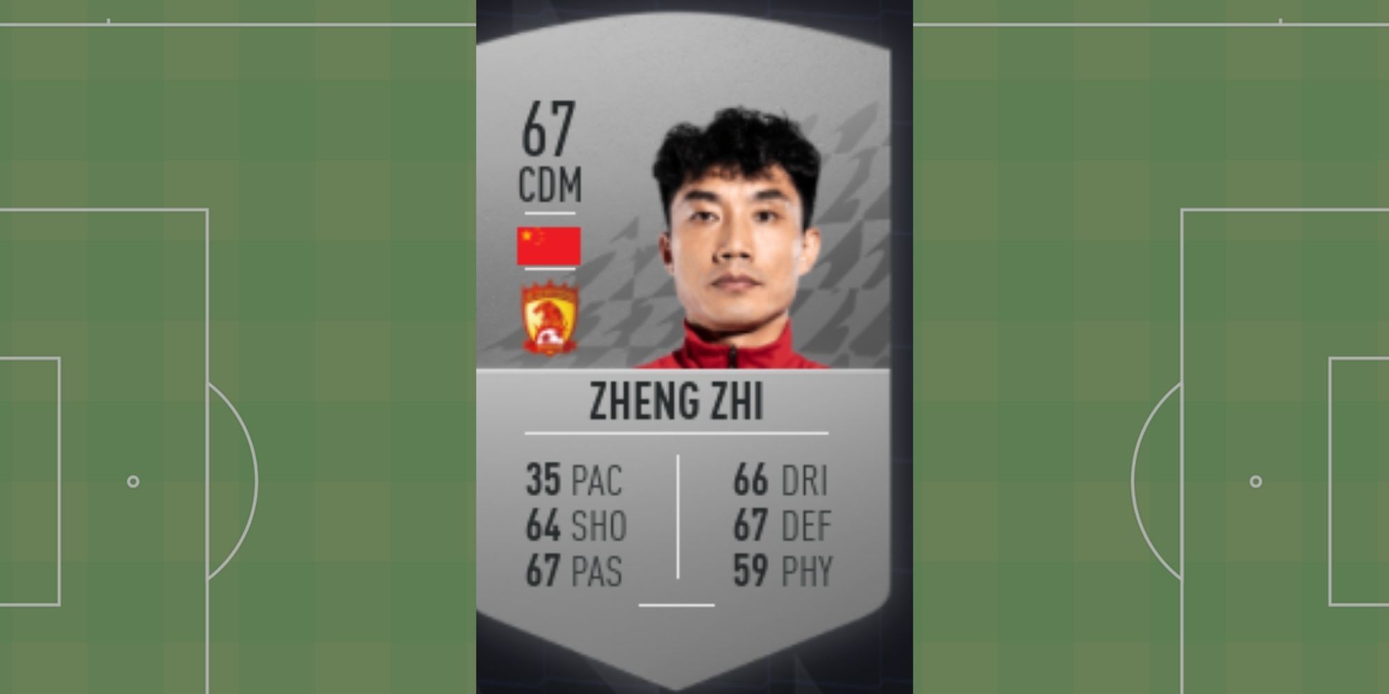 Zheng Zhi's FUT card on FIFA 22. 