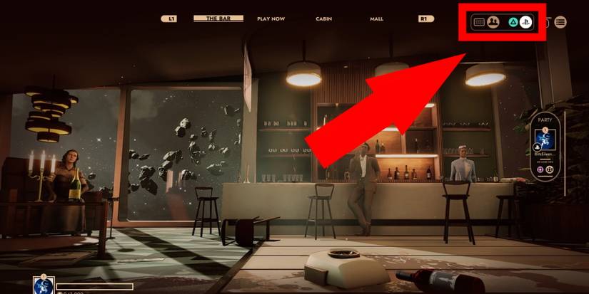 first class trouble main menu with red arrow pointing at friend invite option
