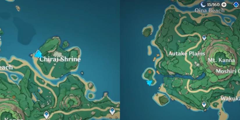 Fishing location in Chirai Shrine and Autake Plains