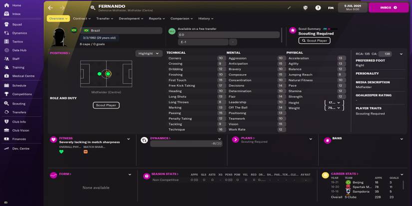 Fernando player details