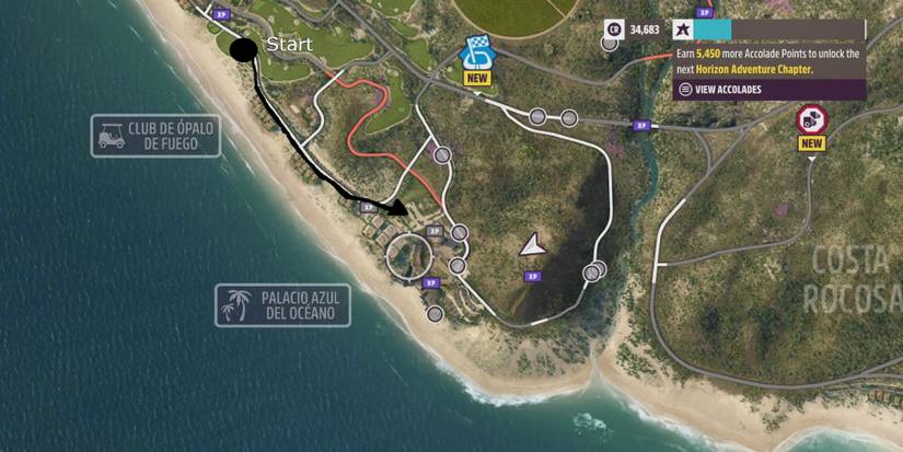 forza horizon 5 Palacio Azul Del Oceano map