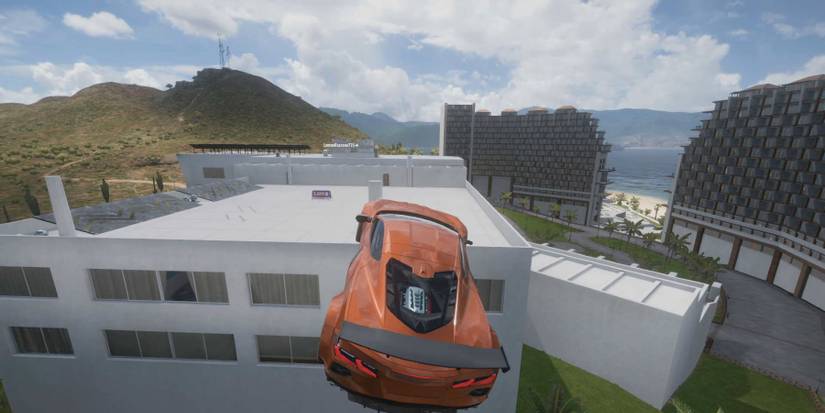 forza horizon 5 corvette flying