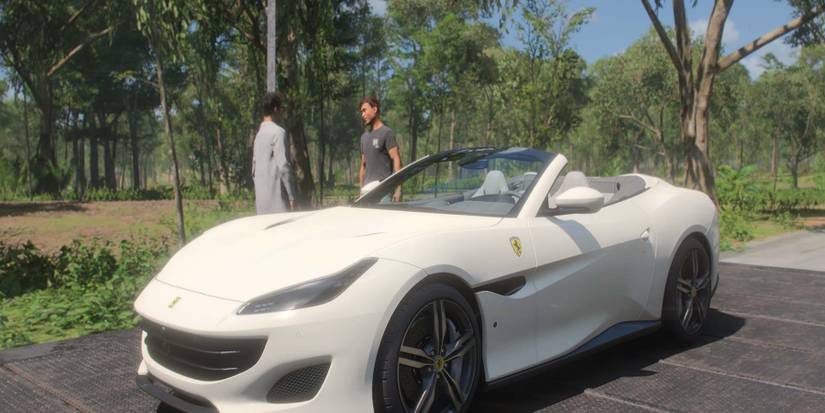 forza horizon 5 white ferrari