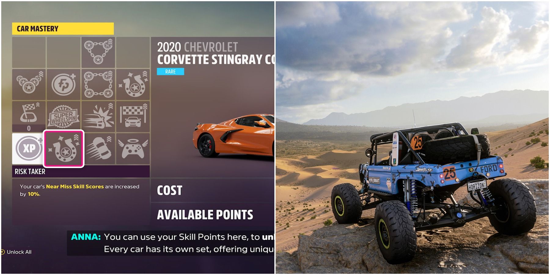 (Left) Car Mastery (Right) Vehicle in the desert