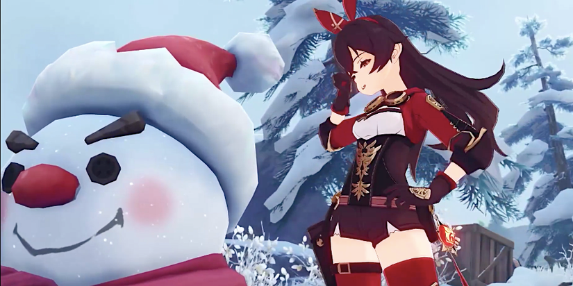 genshin-impact-amber-snowman