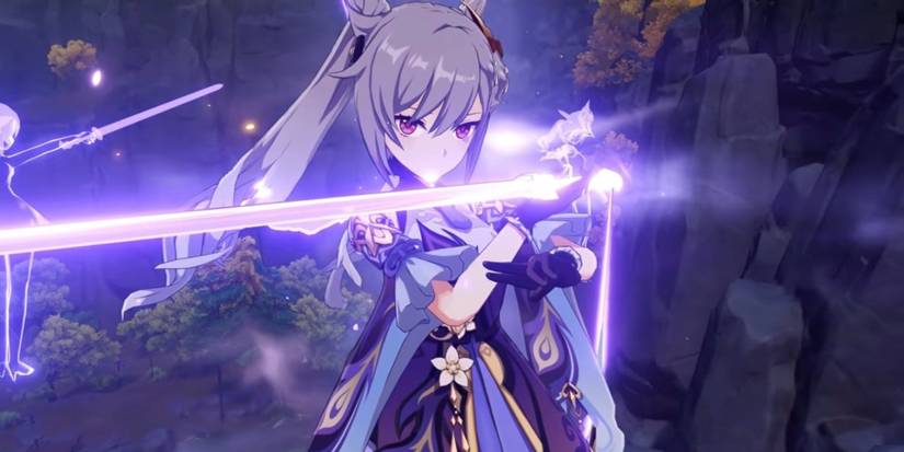 genshin impact keqing electro elemental burst animation