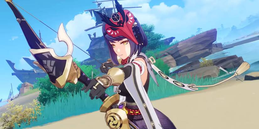 genshin impact kujou sara bow user