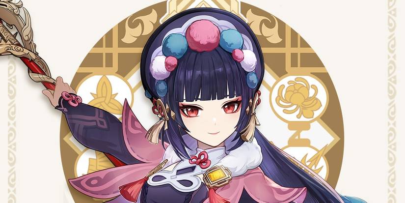 genshin impact yun jin geo polearm character card official artwork