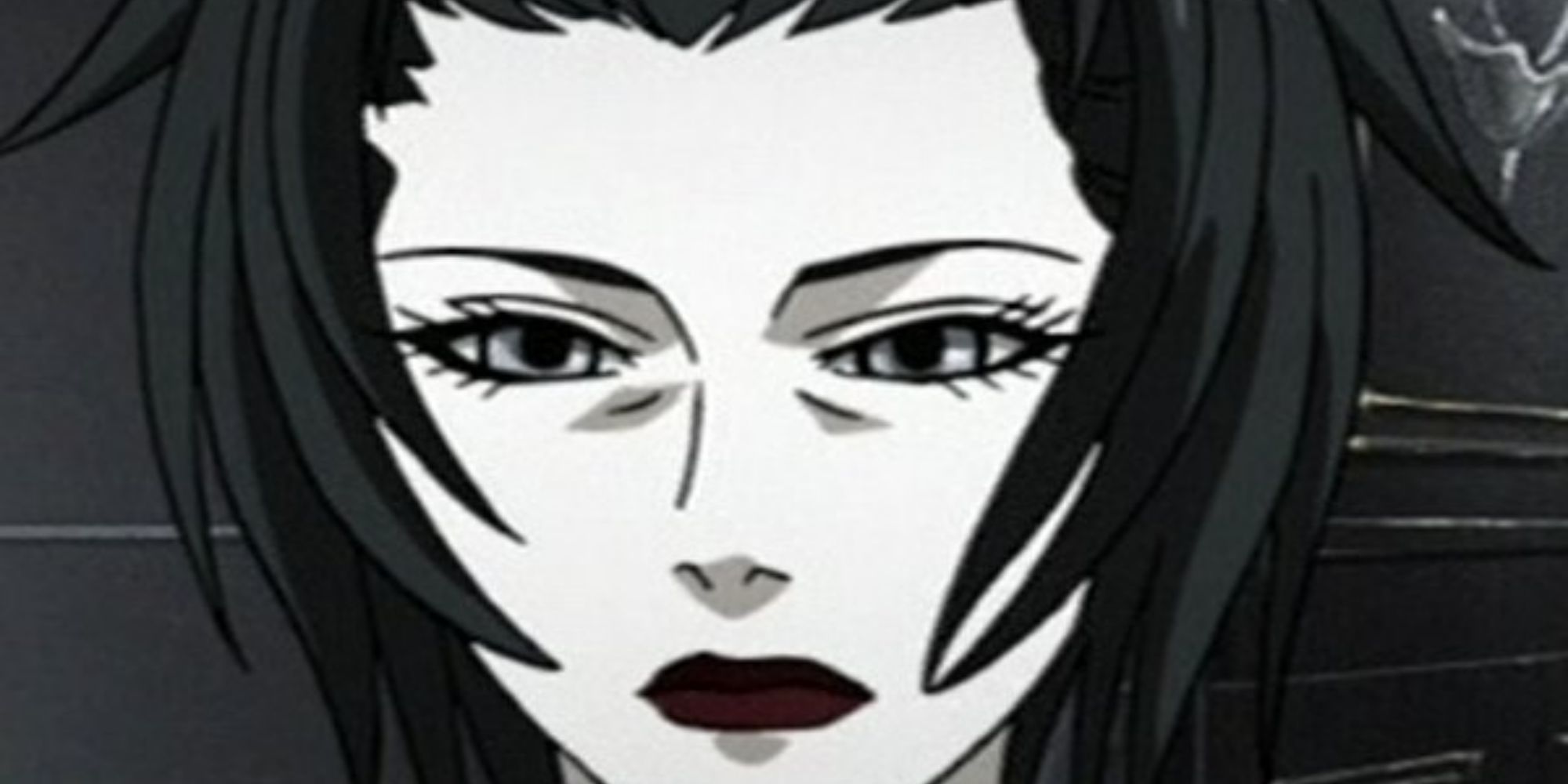 Close-up on a woman's face from Gilgamesh anime