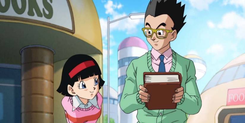 Dragon Ball Super - Gohan holding book with Videl