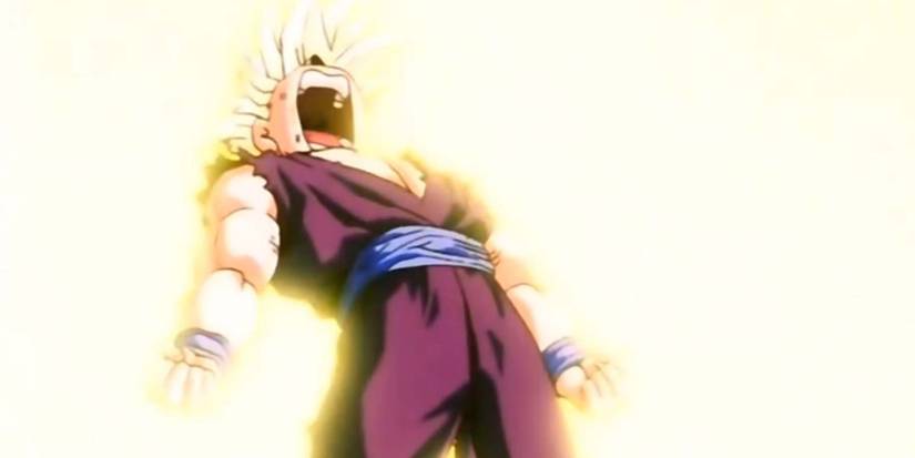 gohan going ssj2 in dragon ball against cell