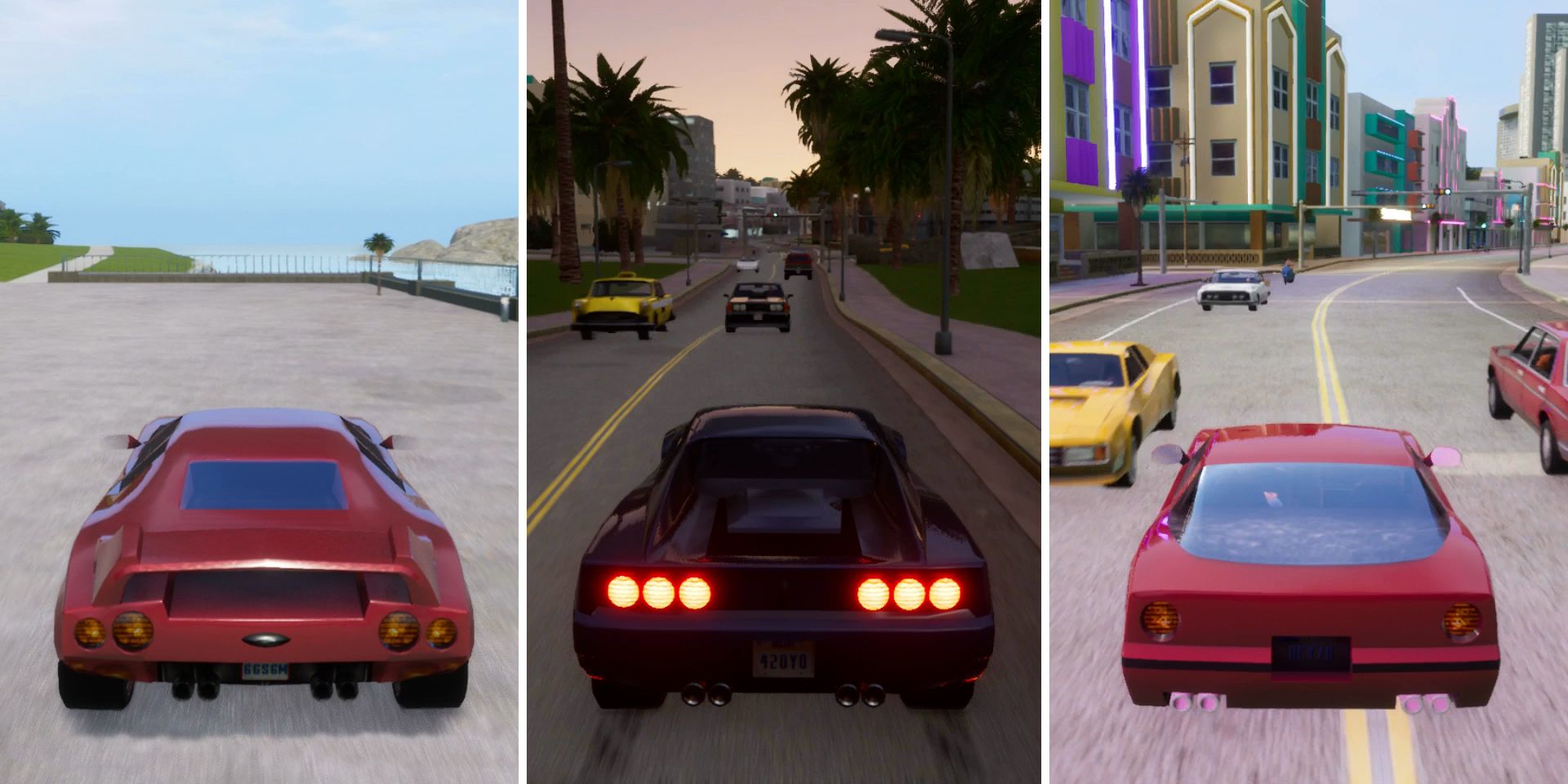 The fastest cars in GTA Vice City - Hotring, Stinger, Phoenix, and