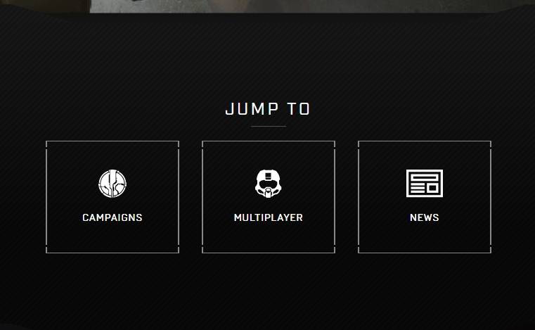 halo infinite website buttons