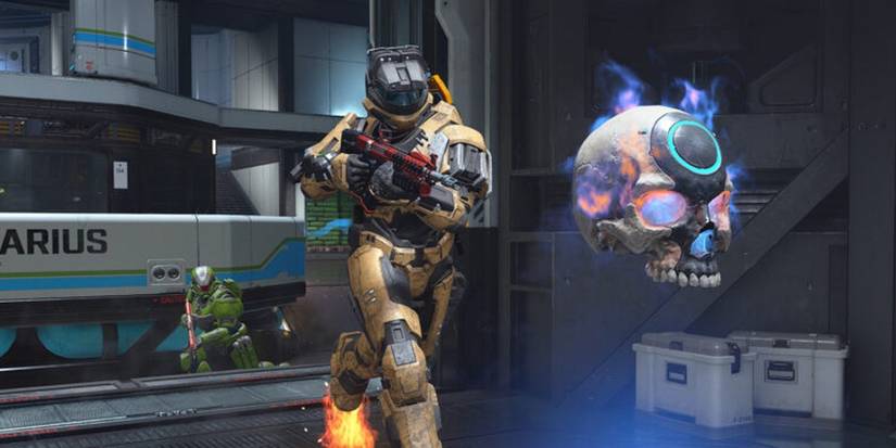 halo player approaching a skull