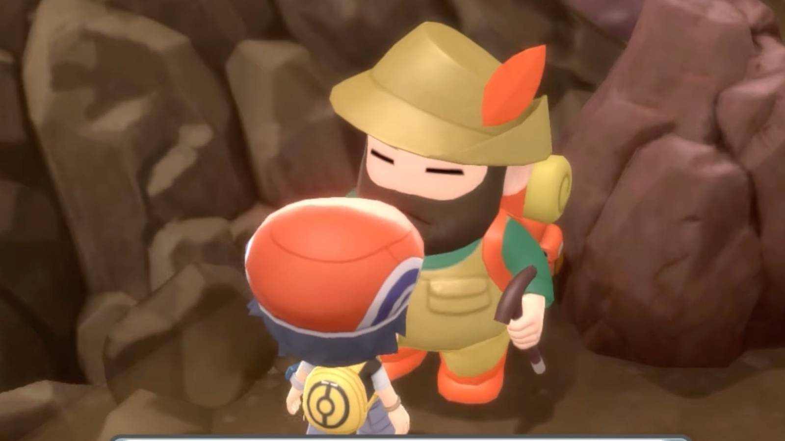 hiker brilliant diamond shining pearl cave