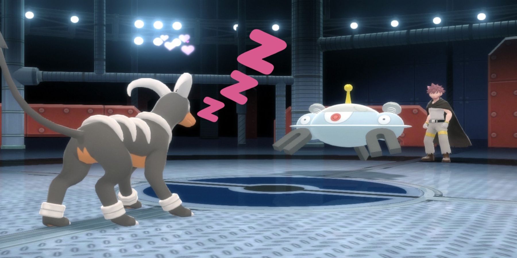 houndoom sleeping battle pokemon bdsp